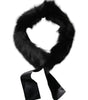 Dolce & Gabbana Black Fur Shoulder Collar Wrap Shawl Scarf