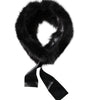 Dolce & Gabbana Black Fur Shoulder Collar Wrap Shawl Scarf