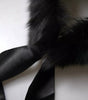 Dolce & Gabbana Black Fur Shoulder Collar Wrap Shawl Scarf