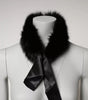 Dolce & Gabbana Black Fur Shoulder Collar Wrap Shawl Scarf