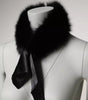 Dolce & Gabbana Black Fur Shoulder Collar Wrap Shawl Scarf