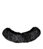 Dolce & Gabbana Black Fur Shawl Neck Wrap Cover Collar Scarf