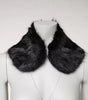 Dolce & Gabbana Black Fur Shawl Neck Wrap Cover Collar Scarf
