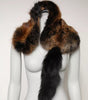 Dolce & Gabbana Brown Red Fox Fur Neck Warmer Winter Scarf
