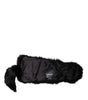 Dolce & Gabbana Black Fox Fur Neck Wrap Warmer Winter Scarf