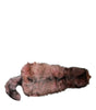 Dolce & Gabbana Pink Frost Fox Fur Neck Warmer Winter Scarf