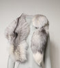 Dolce & Gabbana White Fox Fur Neck Wrap Warmer Winter Scarf