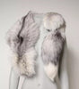 Dolce & Gabbana White Fox Fur Neck Wrap Warmer Winter Scarf
