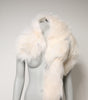 Dolce &amp; Gabbana White Fox Fur Neck Wrap Warmer Winter Scarf