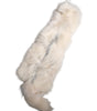 Dolce &amp; Gabbana White Fox Fur Neck Wrap Warmer Winter Scarf