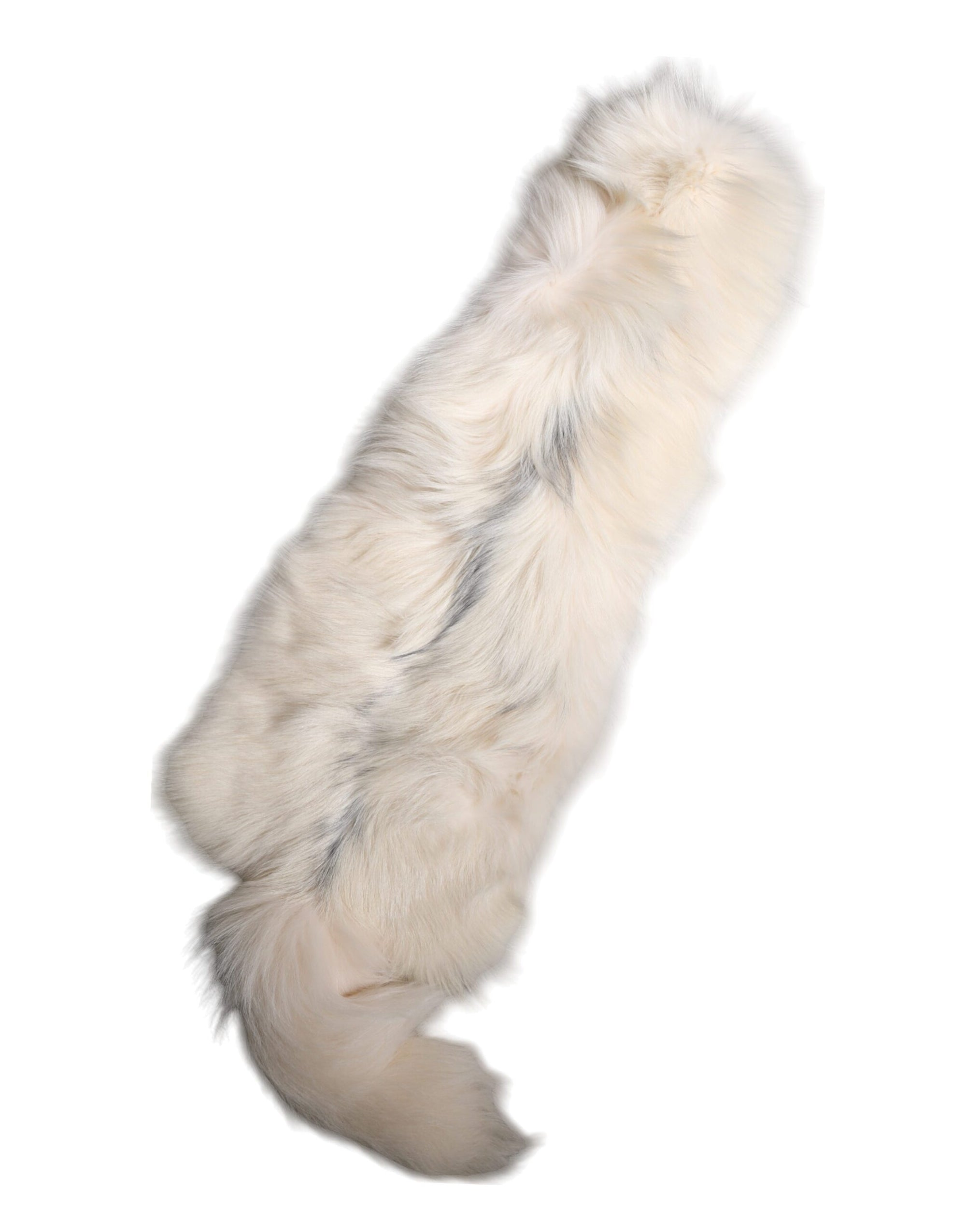 Dolce &amp; Gabbana White Fox Fur Neck Wrap Warmer Winter Scarf
