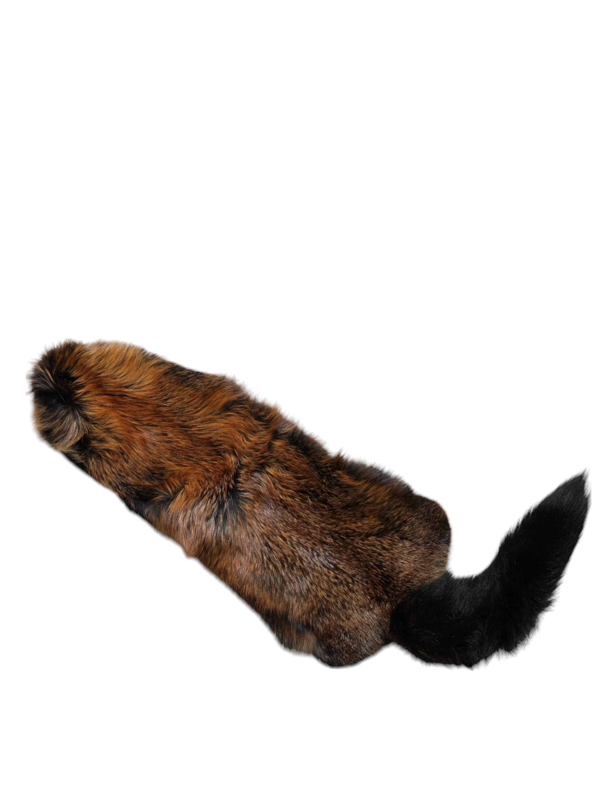 Dolce &amp; Gabbana Brown Red Fox Fur Neck Warmer Winter Scarf