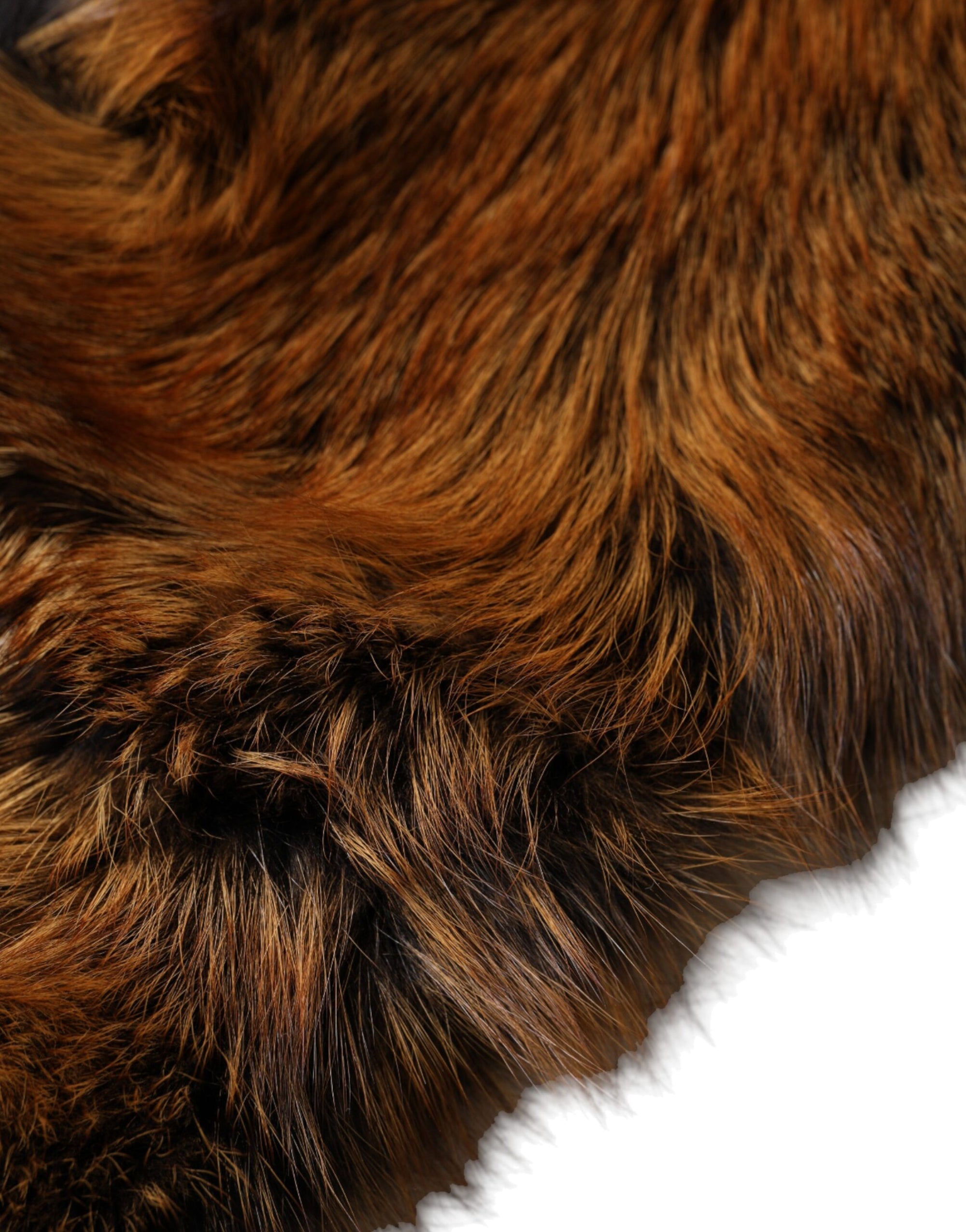 Dolce &amp; Gabbana Brown Red Fox Fur Neck Warmer Winter Scarf