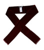 Dolce &amp; Gabbana Bordeaux Cotton Silk Fringe Shawl Wrap Scarf