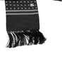 Dolce &amp; Gabbana Black White Polka Dotted Silk Skinny Fringes Scarf