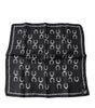 Dolce & Gabbana Black Horseshoe Silk Square Handkerchief Scarf