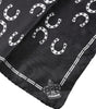 Dolce & Gabbana Black Horseshoe Silk Square Handkerchief Scarf