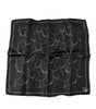 Dolce & Gabbana Black Patterned Silk Handkerchief Scarf