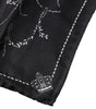 Dolce & Gabbana Black Patterned Silk Handkerchief Scarf