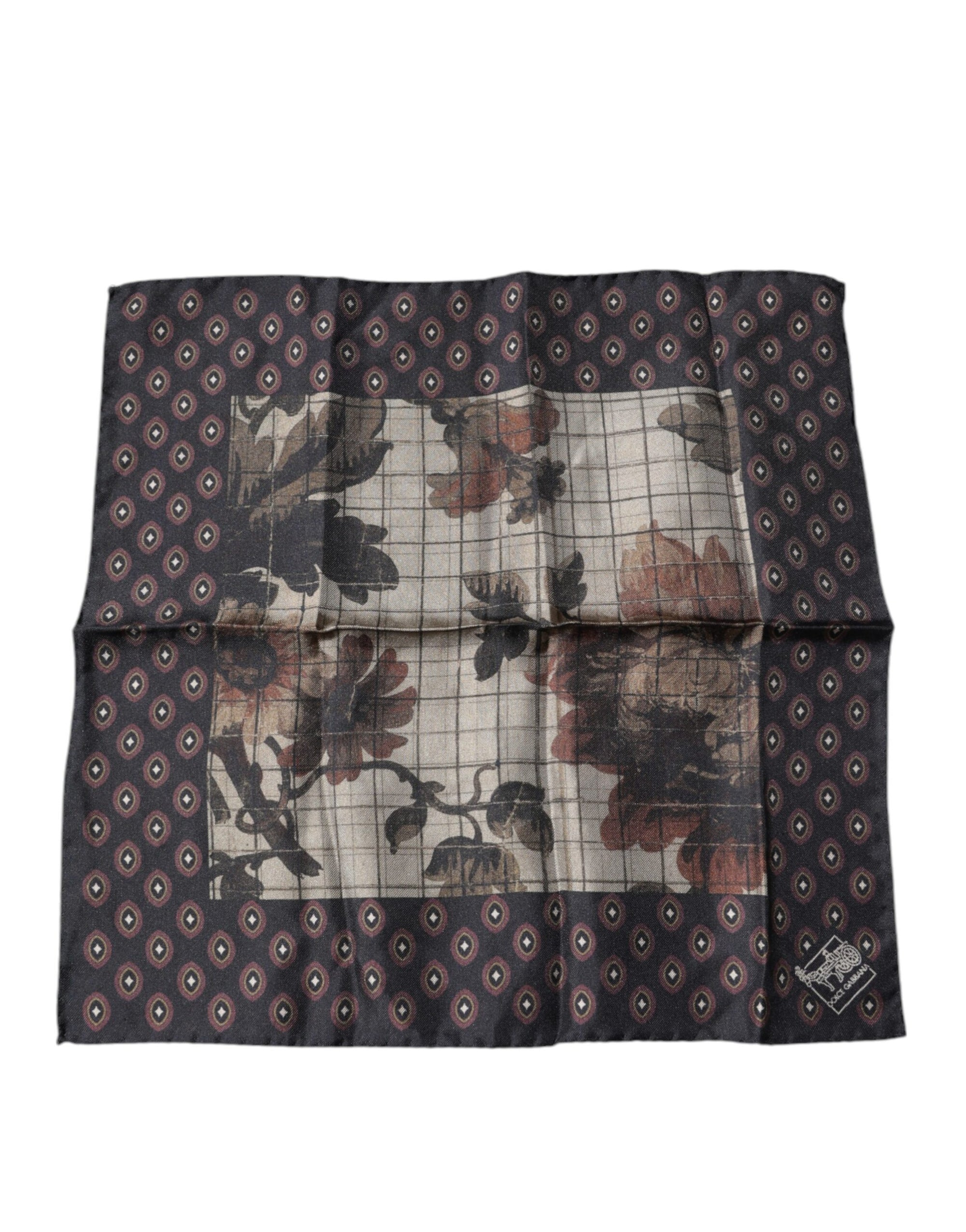 Dolce &amp; Gabbana Multicolor Floral Fantasy Handkerchief Scarf