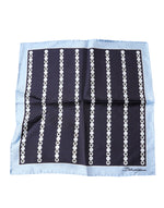 Foulard mouchoir en soie Dolce &amp; Gabbana Blue Heart Spade