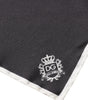 Dolce & Gabbana Black Crown Logo Square Handkerchief Scarf