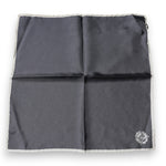 Dolce &amp; Gabbana Gray Crown Logo Square Handkerchief Scarf