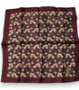 Dolce & Gabbana Maroon Oranges Silk Square Handkerchief Scarf