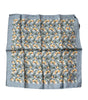 Dolce & Gabbana Gray Oranges Silk Square Handkerchief Scarf