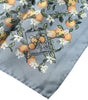 Dolce & Gabbana Gray Oranges Silk Square Handkerchief Scarf