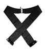 Dolce & Gabbana Black Floral Jacquard Skinny Fringes Scarf