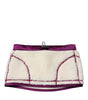 Écharpe cache-cou en polaire cachemire blanc et violet Dolce &amp; Gabbana