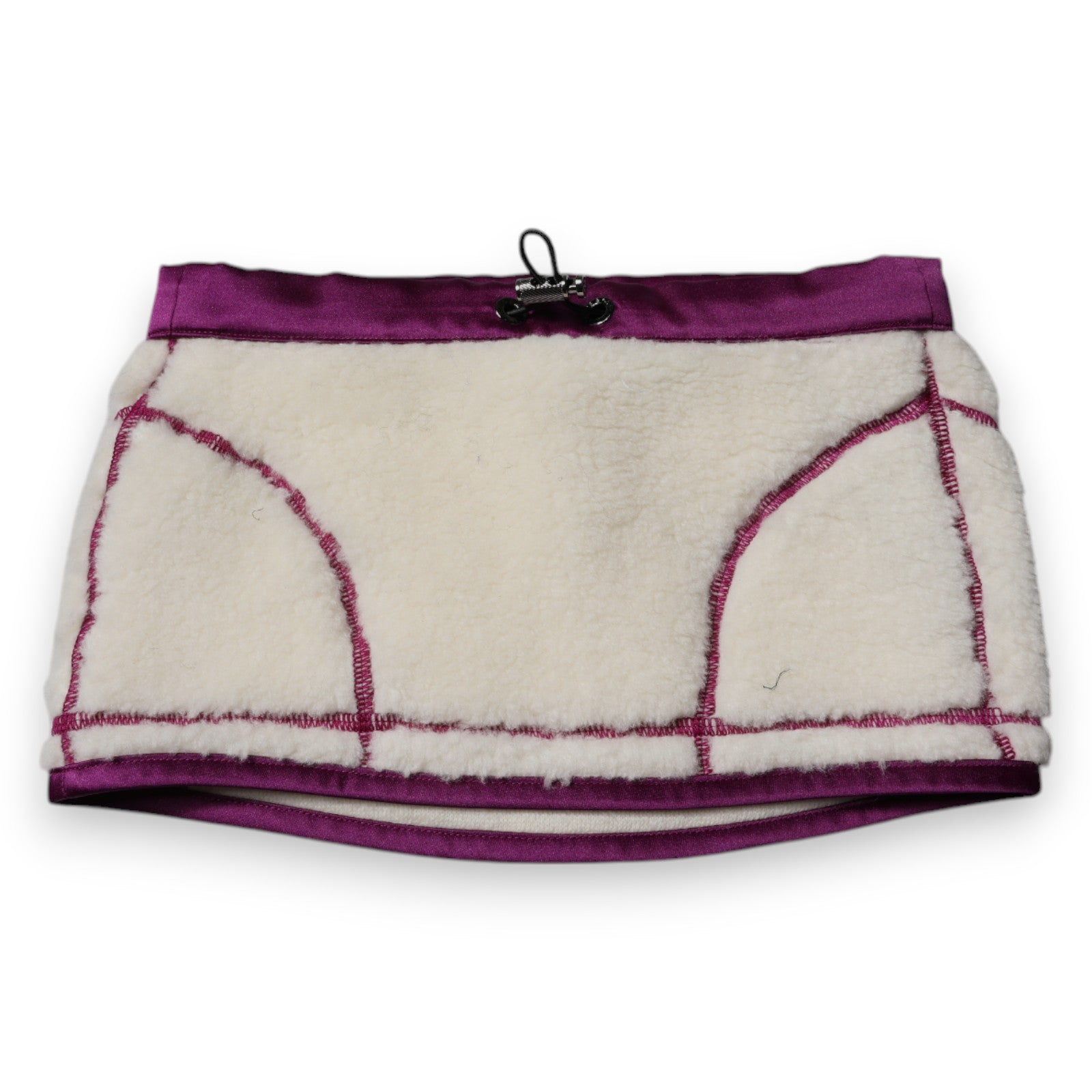 Écharpe cache-cou en polaire cachemire blanc et violet Dolce &amp; Gabbana
