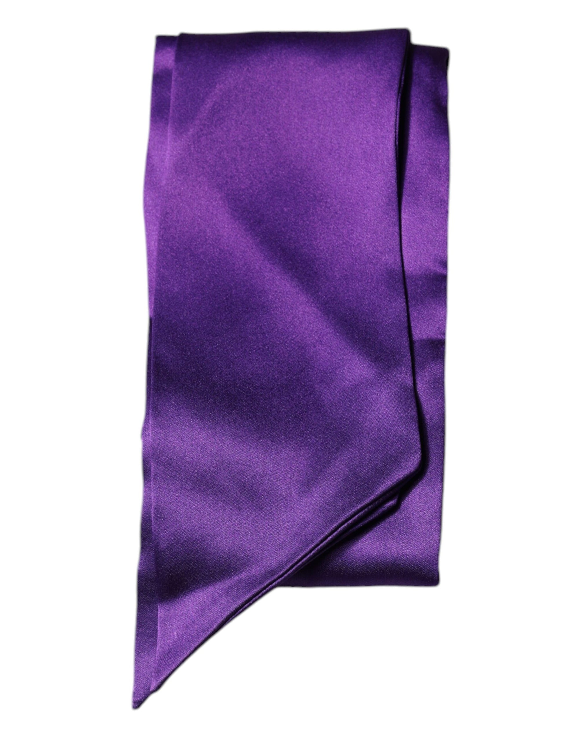 Foulard skinny en satin de soie violet Dolce &amp; Gabbana