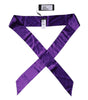 Foulard skinny en satin de soie violet Dolce &amp; Gabbana