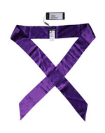Foulard skinny en satin de soie violet Dolce &amp; Gabbana