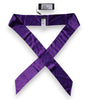 Foulard skinny en satin de soie violet Dolce &amp; Gabbana