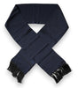 Foulard tour de cou à franges fantaisie bleu foncé Dolce & Gabbana