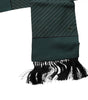Foulard tour de cou à franges fantaisie vert foncé Dolce & Gabbana