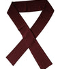 Dolce & Gabbana Maroon Cashmere Skinny Neck Wrap Scarf
