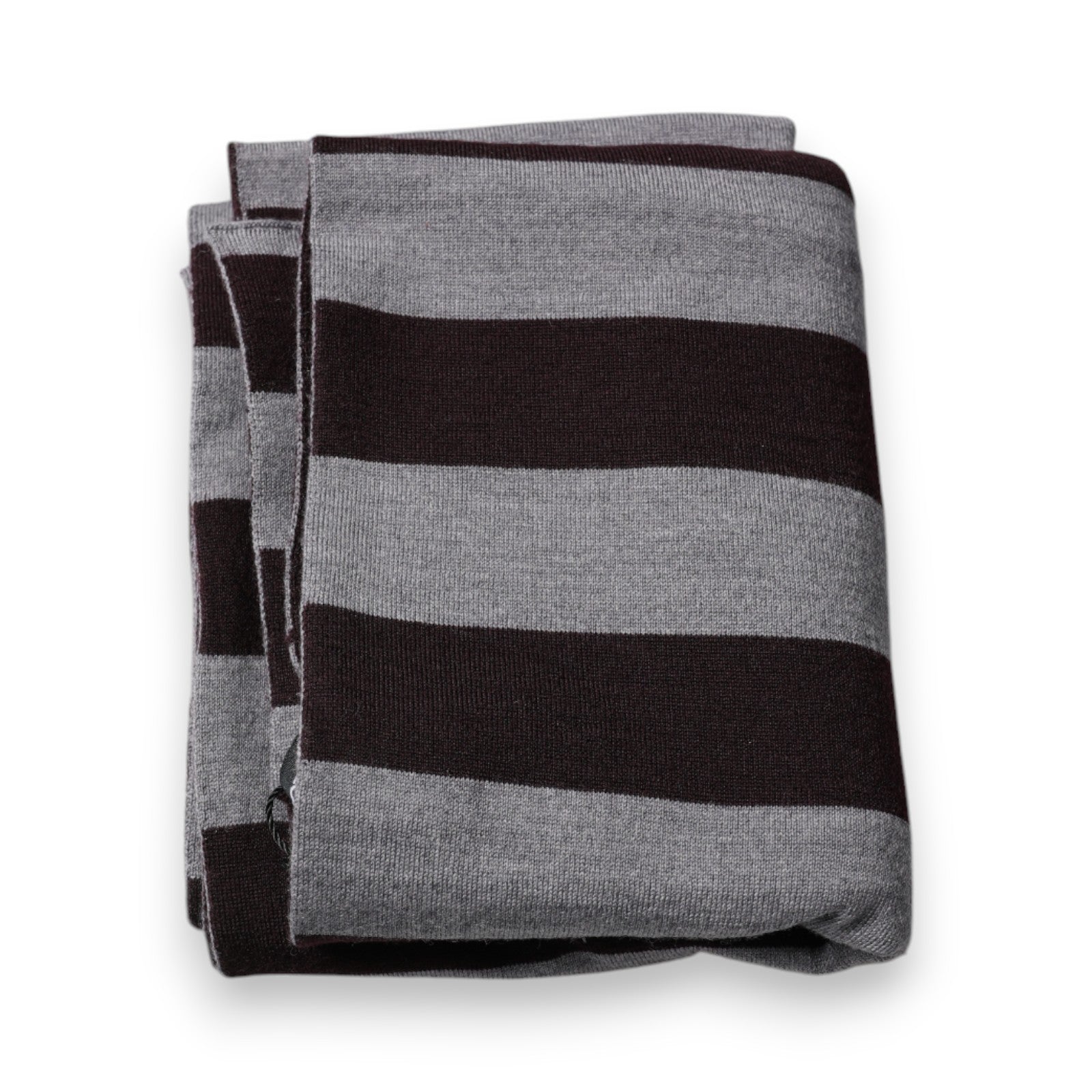 Foulard en laine à rayures noires et grises Dolce & Gabbana