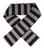 Foulard en laine à rayures noires et grises Dolce & Gabbana