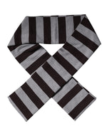 Foulard en laine à rayures noires et grises Dolce & Gabbana