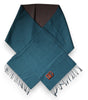 Dolce & Gabbana Blue Green Wool Fringes Wrap Shawl Scarf