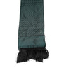 Dolce & Gabbana Dark Green Fantasy Fringes Neck Wrap Scarf