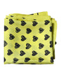 Foulard bandana carré en soie Dolce &amp; Gabbana à cœurs jaunes