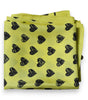 Foulard bandana carré en soie Dolce &amp; Gabbana à cœurs jaunes