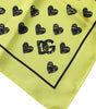 Foulard bandana carré en soie Dolce &amp; Gabbana à cœurs jaunes