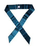 Foulard fin en satin de soie vert foncé Dolce &amp; Gabbana