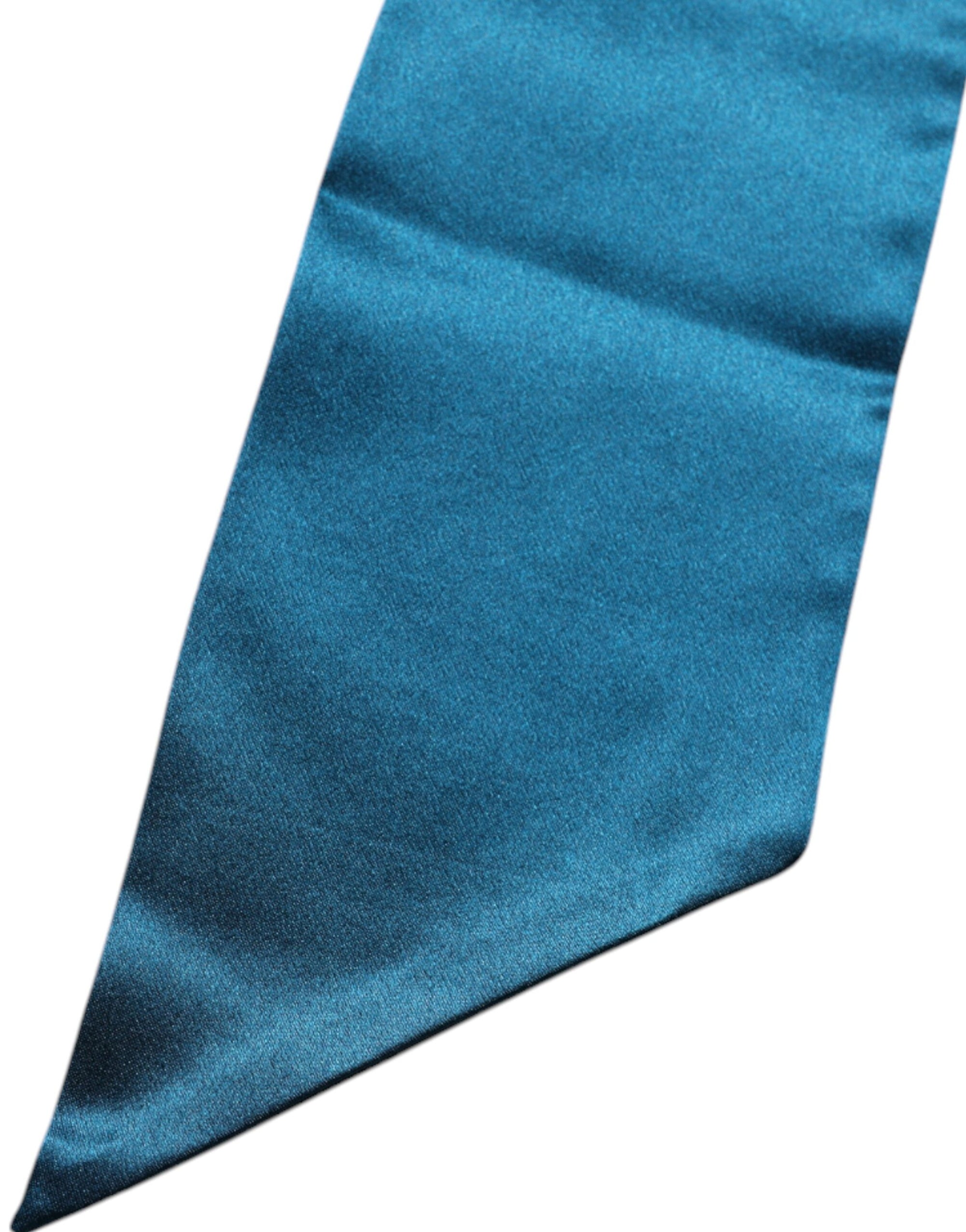 Foulard fin en satin de soie vert foncé Dolce &amp; Gabbana